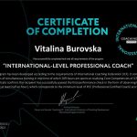 ACTP Certificate Vitalina Burovska